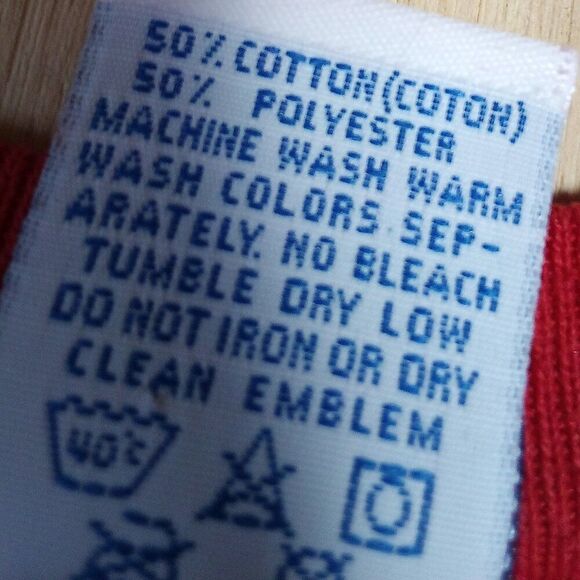 Vintage Russell Athletic Blank Crewneck Sweatshirt Red - Picture 4 of 5